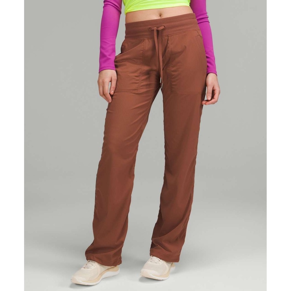 Lululemon Dance Studio Mid-Rise Pant Ancient Copper Brown Sz 6 Full Length 31"